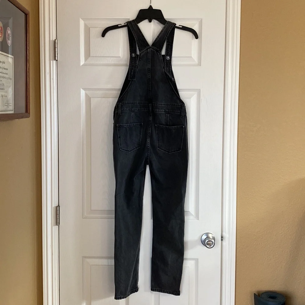 Old Navy girls distressed overalls